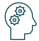 Head with Cog Logo